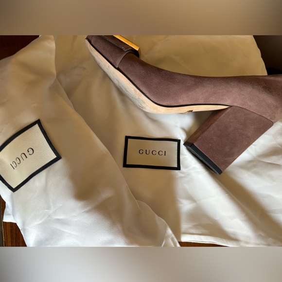 Gucci Kesha Buckle Block Heels - Picture 5 of 7